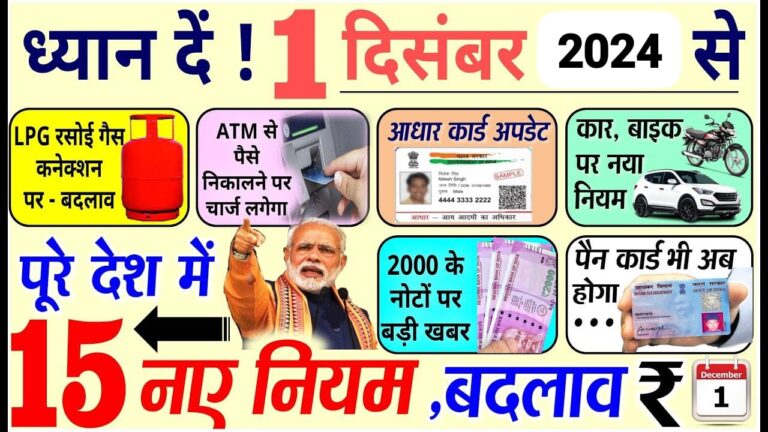 1 दिसंबर 2025 से भारत में लागू होंगे ये 15 नए नियम