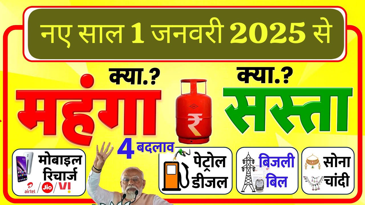 1 जनवरी 2025 से क्या हुआ सस्ता और क्या महंगा?