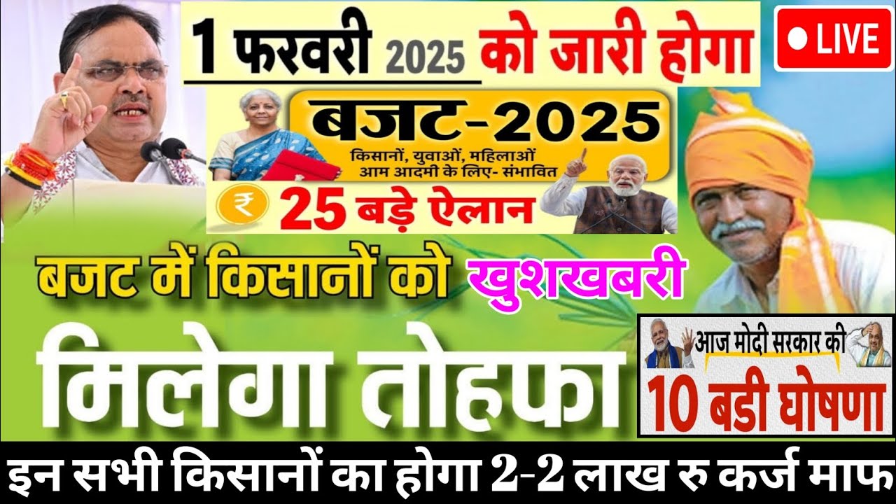 Kisan Loan Mafi List: किसान कर्ज माफ़ी 2025 की नई लिस्ट जारी, बजट 2025 की 10 बड़ी घोषणाएं, 2 लाख माफ