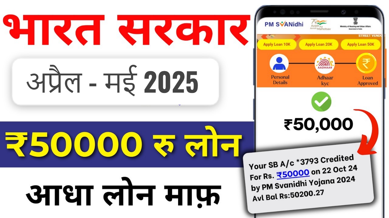 आधार कार्ड से बिना गारंटी मिल रहा ₹50,000 का लोन,